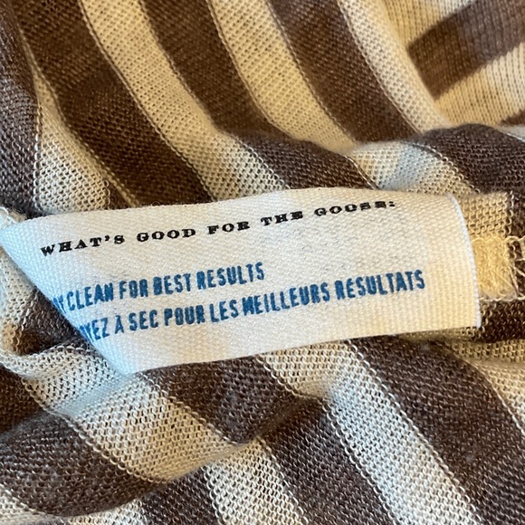 Leifsdottir Brown and White Striped Mini Dress - Picture 9 of 9